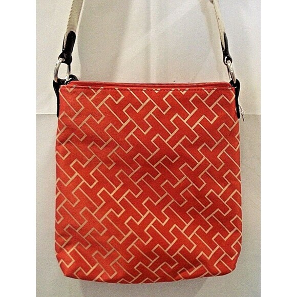 Tommy Hilfiger Crossbody Bag Red Signature Purse Adjustable Strap - Picture 6 of 6